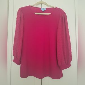 3/4 Sheer Sleeve Cece Top